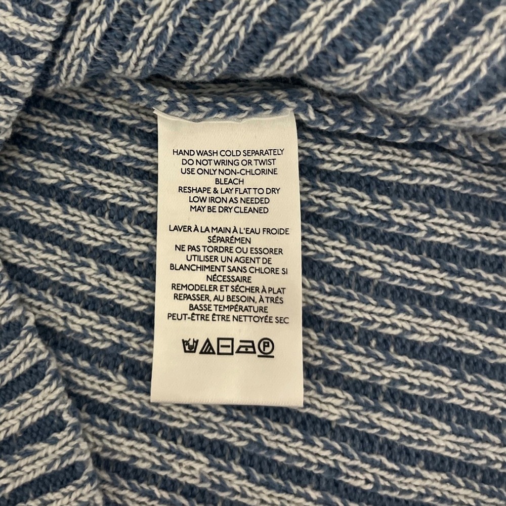 Urban Outfitters Y2K Blue White Ribbed Knit Sleeveless Bodycon Midi‎ Dress Large - Picture 5 of 15